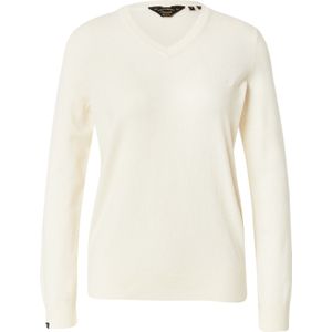 Superdryvoor vrouwen. W6110644A Donkerbruine Classic V-trui (S), Casual, Polyester