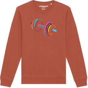 Watapparel Sweatshirt ' 80s Hantel '  lichtbruin / gemengde kleuren