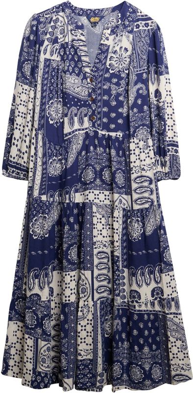 Superdry - W8012029A - Midi-jurk - Dierenprint - 3/4 Mouwen