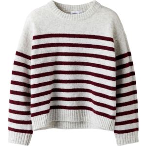 Gebreide Trui - Gestreept - Regular Fit - Lange Mouwen - Ronde Hals