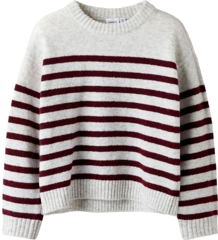 Gebreide Trui - Gestreept - Regular Fit - Lange Mouwen - Ronde Hals