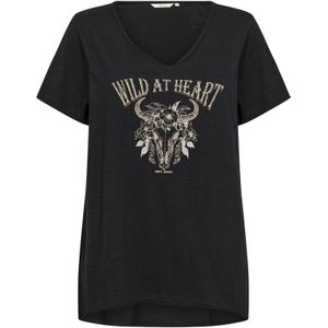 Cream Shirt 'Komika'  beige / antraciet / zwart