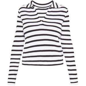 SANIKA Trui 'Fashion Look'  zwart / wit