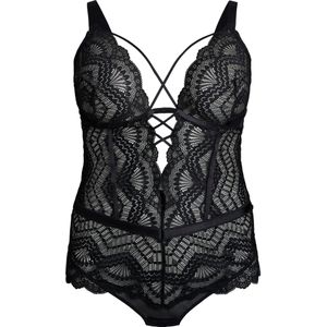 Devoted by Zizzi Lingerie body 'Caetta'  zwart