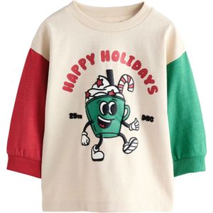 Next Shirt  taupe / groen / rood / wit