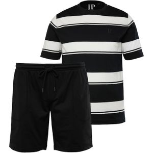JP1880 Pyjama kort  zwart / wit