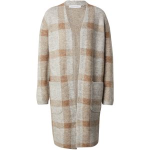 RINO & PELLE Gebreid vest 'Giulia'  bruin / grijs gemêleerd