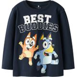 NAME IT Shirt 'NMMODIN BLUEY'  crème / navy / geel / oranje / zwart / wit