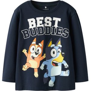 NAME IT Shirt 'NMMODIN BLUEY'  crème / navy / geel / oranje / zwart / wit