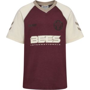Hummel Functioneel shirt  beige / donkerbeige / wijnrood / zwart