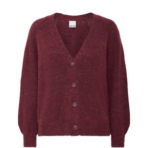 ICHI Gebreid vest ' Kamara '  rood