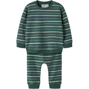 NAME IT - NBMVIMMER - Joggingpak - Duifblauw / Riet / Donkergroen