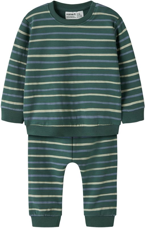 NAME IT - NBMVIMMER - Joggingpak - Duifblauw / Riet / Donkergroen