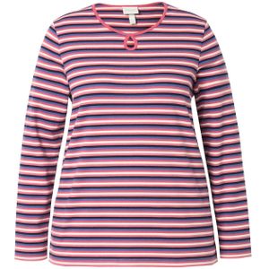 Ulla Popken Shirt  blauw / framboos / zwart / wit