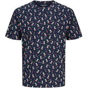 JACK & JONES Shirt  navy / mintgroen / rood / wit