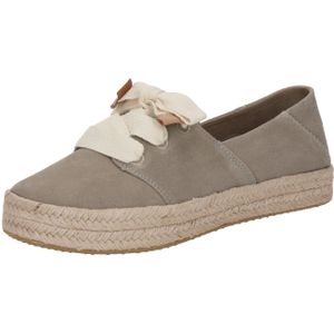TOMS - Espadrilles - Donkerbeige - Met Plateau - Leer en Suède