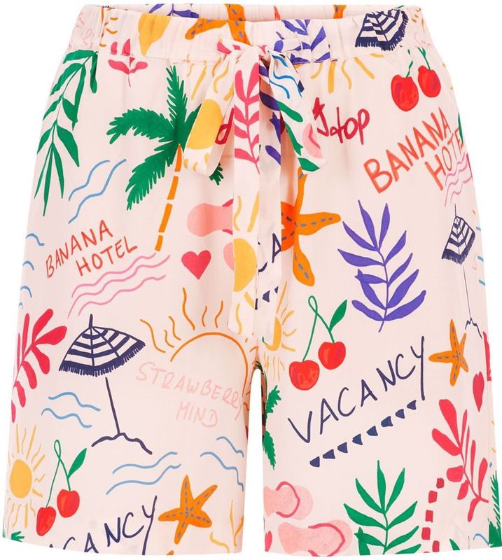 Rich & Royal - Korte Damesbroek - Groen - Viscose - Regular Fit