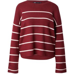 ONLY Trui 'ONLAMY'  wijnrood / wit