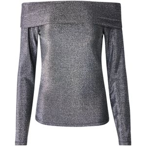 PIECES Shirt 'PCSANDRA'  zwart gemêleerd