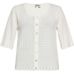 Sidona Gebreid vest  wolwit