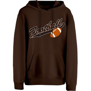 Cotton Prime Sweatshirt 'American Football'  chocoladebruin / oranje / wit