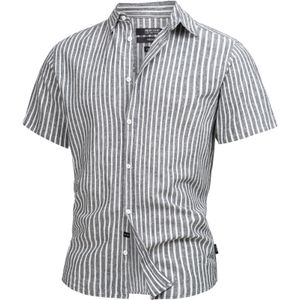 INDICODE JEANS Overhemd 'INBravida'  blauw / wit