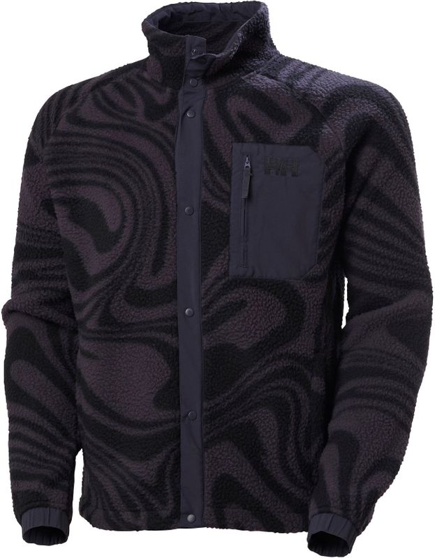 Helly Hansen - Panorama Pile Snap - Geprinte Trainingsjack - Zwart