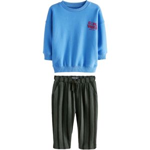 Next Set - Blauw Groen Pink - Hemden - 2-delig - Lange Mouw - Lang Maxi