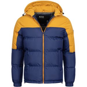 INDICODE JEANS Winterjas 'Danix'  blauw / geel