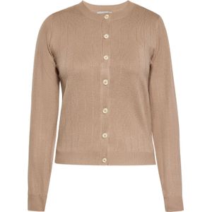 Usha Gebreid vest  chamois