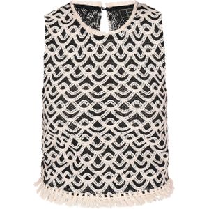 faina Gebreide top 'Fashion Look'  zwart / wolwit