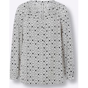 Blouse - Zwart/Ecru - 100% Viscose