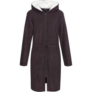 VIVANCE Badjas kort  donkerlila / wit