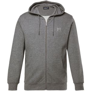 Men Plus Sweatvest  grijs gemêleerd