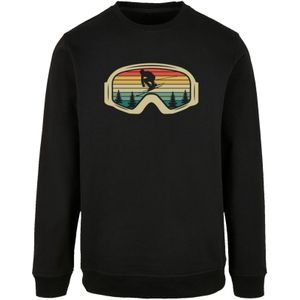 F4NT4STIC Sweatshirt 'Retro Skibrille Wintersport'  camel / turquoise / koraal / zwart