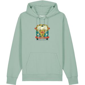 Watapparel Sweatshirt ' Hippies Bus '  mintgroen / gemengde kleuren