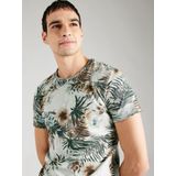 KEY LARGO T-shirt - Faded Moss - Katoenmix - Zomerse Tropische Print