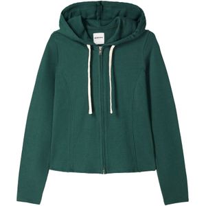 Bershka Sweatvest  donkergroen