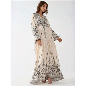 Hiccup Blousejurk  antraciet / wolwit