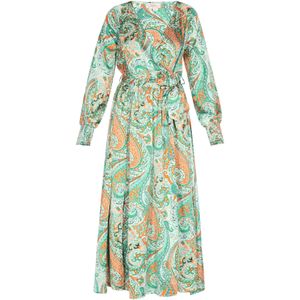usha FESTIVAL Zomerjurk  jade groen / lichtgroen / oranje / wit
