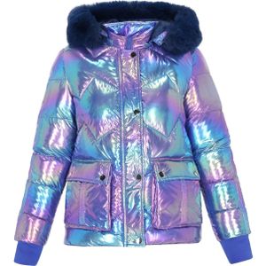 MYMO Winterjas  blauw / lichtroze