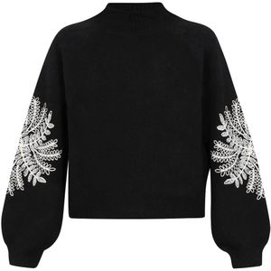 IZIA Trui  zwart / zilver