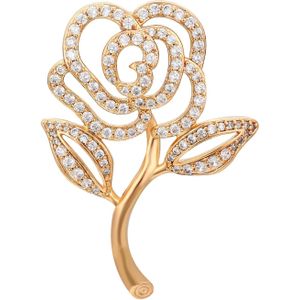 faina Broche  goud / transparant