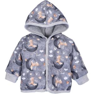 NINI Sweatvest 'Fuchs'  lichtbruin / grijs / donkergrijs / wit