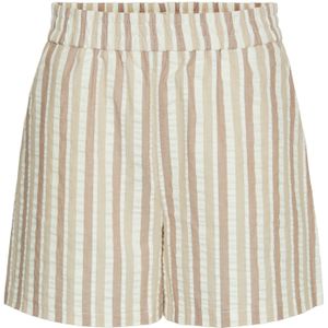 PIECES Broek 'PCAitlyn'  beige / taupe / wit