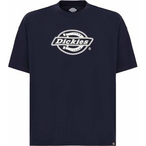 DICKIES Shirt 'Forth Shaw'  navy / wit
