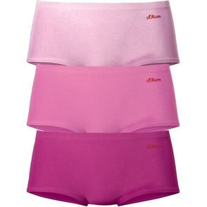 s.Oliver RED LABEL - Beachwear - Slips - Roze - Katoen - 3 Stuks