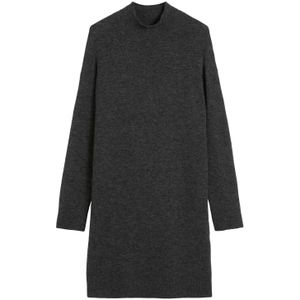 Oversized gebreide jurk van scheerwolmix