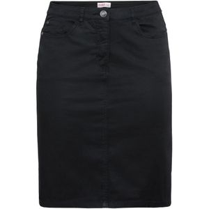 Sheego - Kokerrok - Zwart - Katoen - Korte Maten