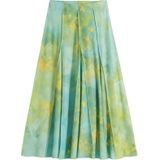 Desigual - Rok - Blauw Groen - Volantrok - 7/8 Lengte